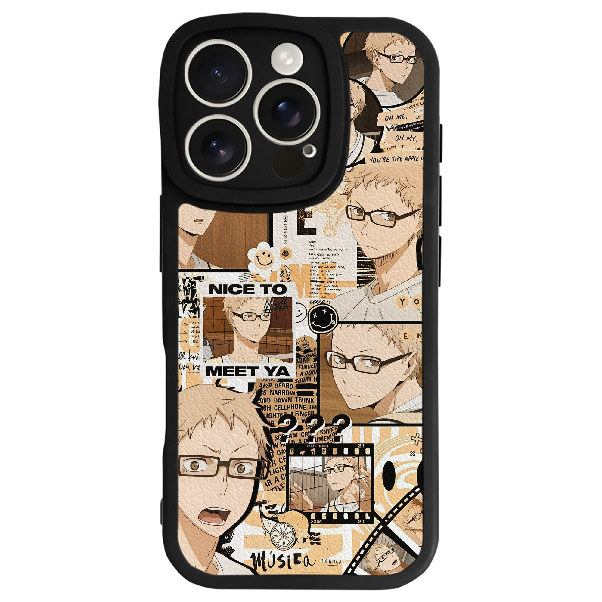 （画像用） ハイキュー!! Haikyu!! 【iPhone 16シリーズ対応】シリコンスマホケース（レザー調） 材質：シリコン